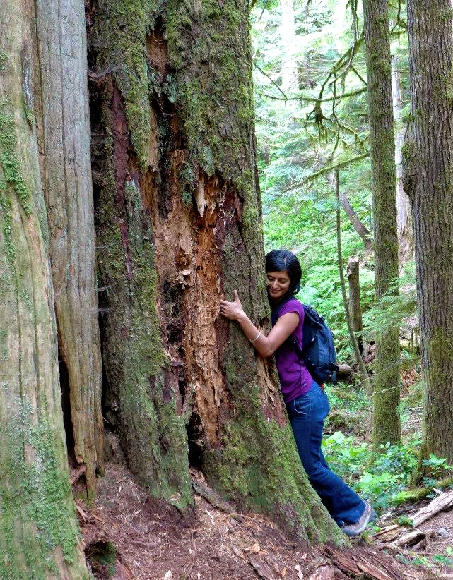tree hug and me